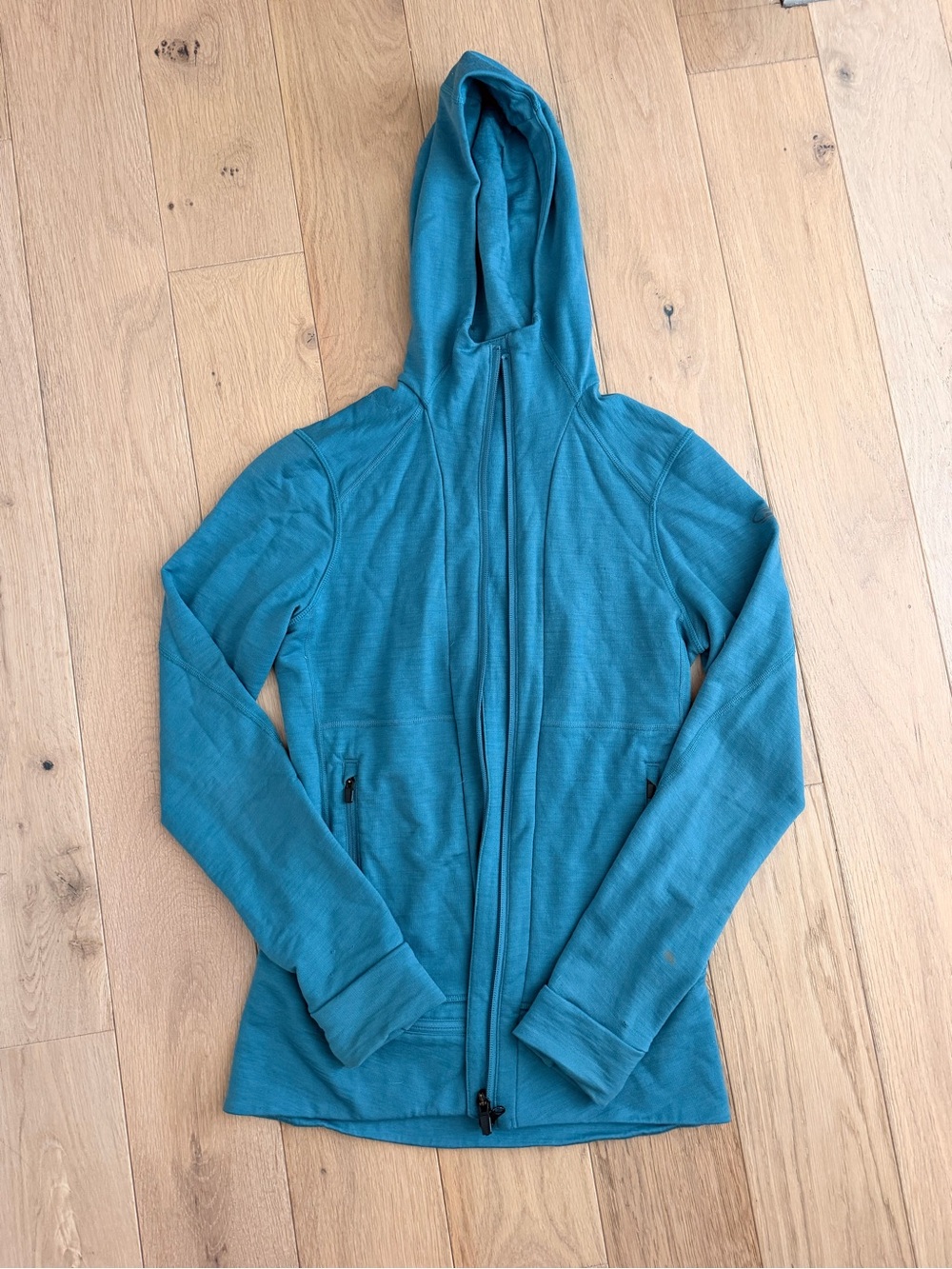 Icebreaker Teal Full-Zip Hooded Jacket